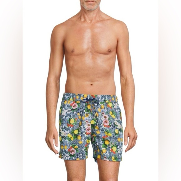 Siamo Verano Men’s Swim Shorts M Floral Tropical Print Summer Beachwear - Picture 1 of 14